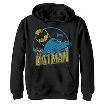 Boys 8-20 Batman Vintage Bat Symbol Portrait Graphic Fleece Hoodie