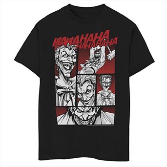 Boys 8-20 Batman Joker Panel Portrait Collage Graphic Tee