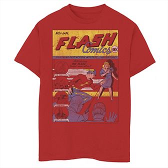 Boys 8-20 Flash Comics Vintage Cover Graphic Tee