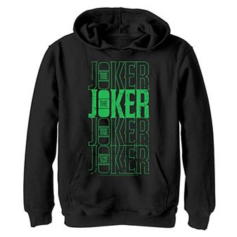 Boys 8-20 Batman Joker Neon Word Stack Graphic Fleece Hoodie