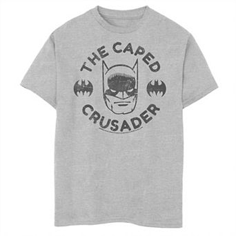 Boys 8-20 Batman The Caped Crusader Vintage Head Shot Logo Graphic Tee
