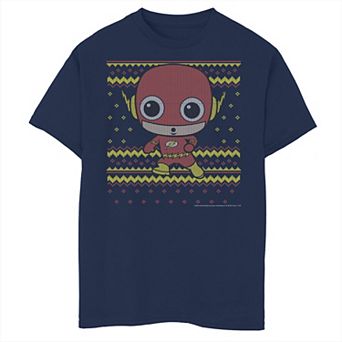 Boys 8-20 DC Comics The Flash Chibi Christmas Sweater Style Graphic Tee