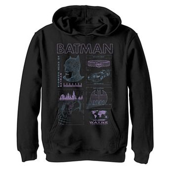 Boys 8-20 Batman Batman Schematic Graphic Fleece Hoodie