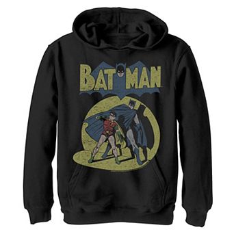 Boys 8-20 Batman Vintage Faded Vintage Scene Graphic Fleece Hoodie