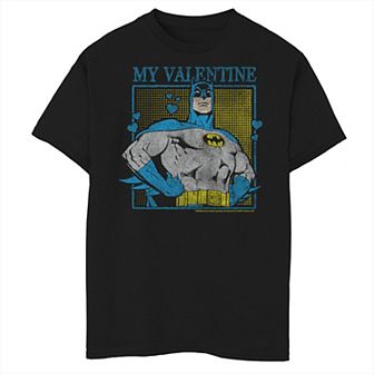 Boys 8-20 DC Comics Batman My Valentine Comic Portrait Graphic Tee
