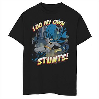 Boys 8-20 Batman I Do My Own Stunts Action Portrait Graphic Tee