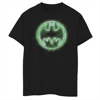 Boys 8-20 Batman Neon at Logo Line Art Graphic Tee