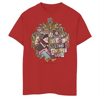 Boys 8-20 A Christmas Story I Triple Dog Dare You Collage Wreath Graphic Tee