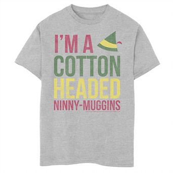 Boys 8-20 Elf I'm A Cotton Headed Ninny-Muggins Text Graphic Tee