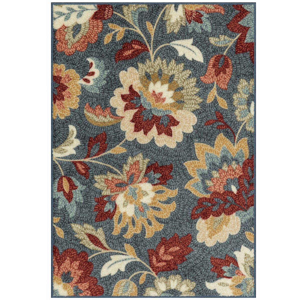 Sonoma Goods For Life® Washable Throw & Kitchen, Entry or Laundry Room Rug - Navy Floral, 3X5 FT