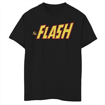 Boys 8-20 Flash Yellow Text Logo Graphic Tee