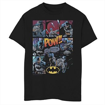 Boys 8-20 Batman Comic Scene Action Panels Graphic Tee
