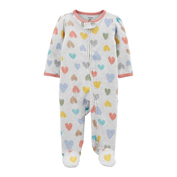 Baby Girl Carter's Heart 2Way Zip Sleep & Play