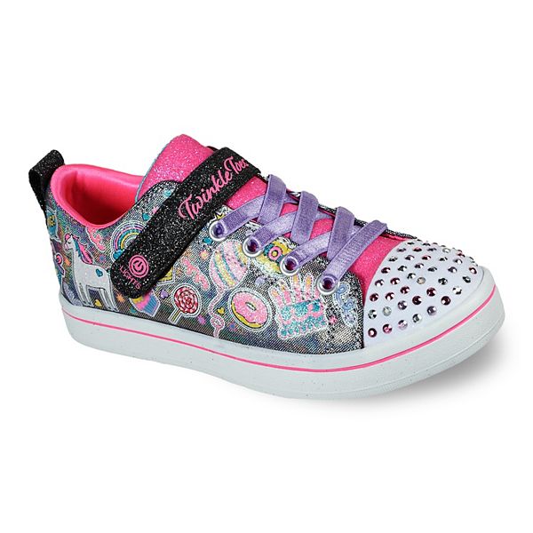 Por el último freno Skechers® Twinkle Toes Sparkle Rayz Unicorn Party Girls' Light-Up Shoes