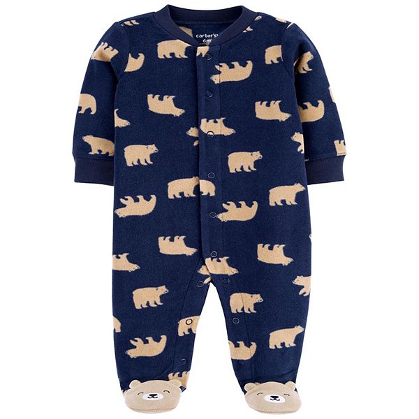 Baby Carter's Bears Zip-Up Fleece Sleep & Play