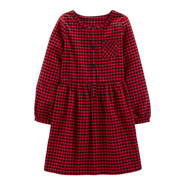 Carter's plaid flannel store dress