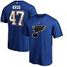 Men's Fanatics Branded Torey Krug Blue St. Louis Blues Authentic Stack Name & Number T-Shirt