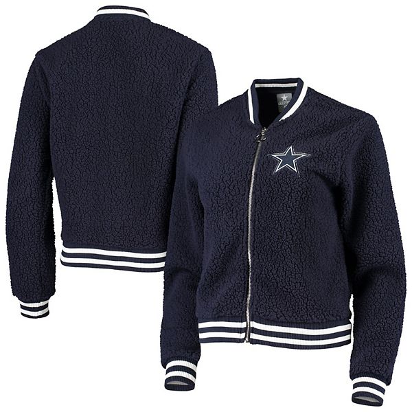 Dallas Cowboys New Era Women's Sherpa Full-Zip Jacket - Cream