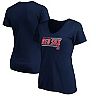 Women's Fanatics Branded Navy Boston Red Sox Plus Size Mascot In Bounds V-Neck T-Shirt