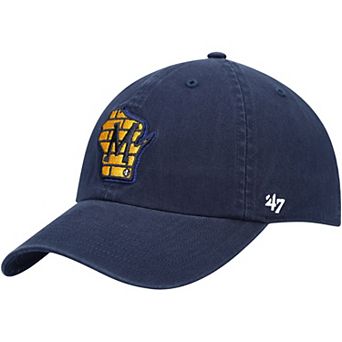 Men's '47 Navy Milwaukee Brewers State Clean Up Adjustable Hat