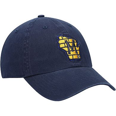 Men's '47 Navy Milwaukee Brewers State Clean Up Adjustable Hat