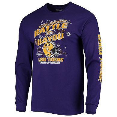 Men's Purple LSU Tigers 2020 College Football Playoff National Championship Battle T-Shirt