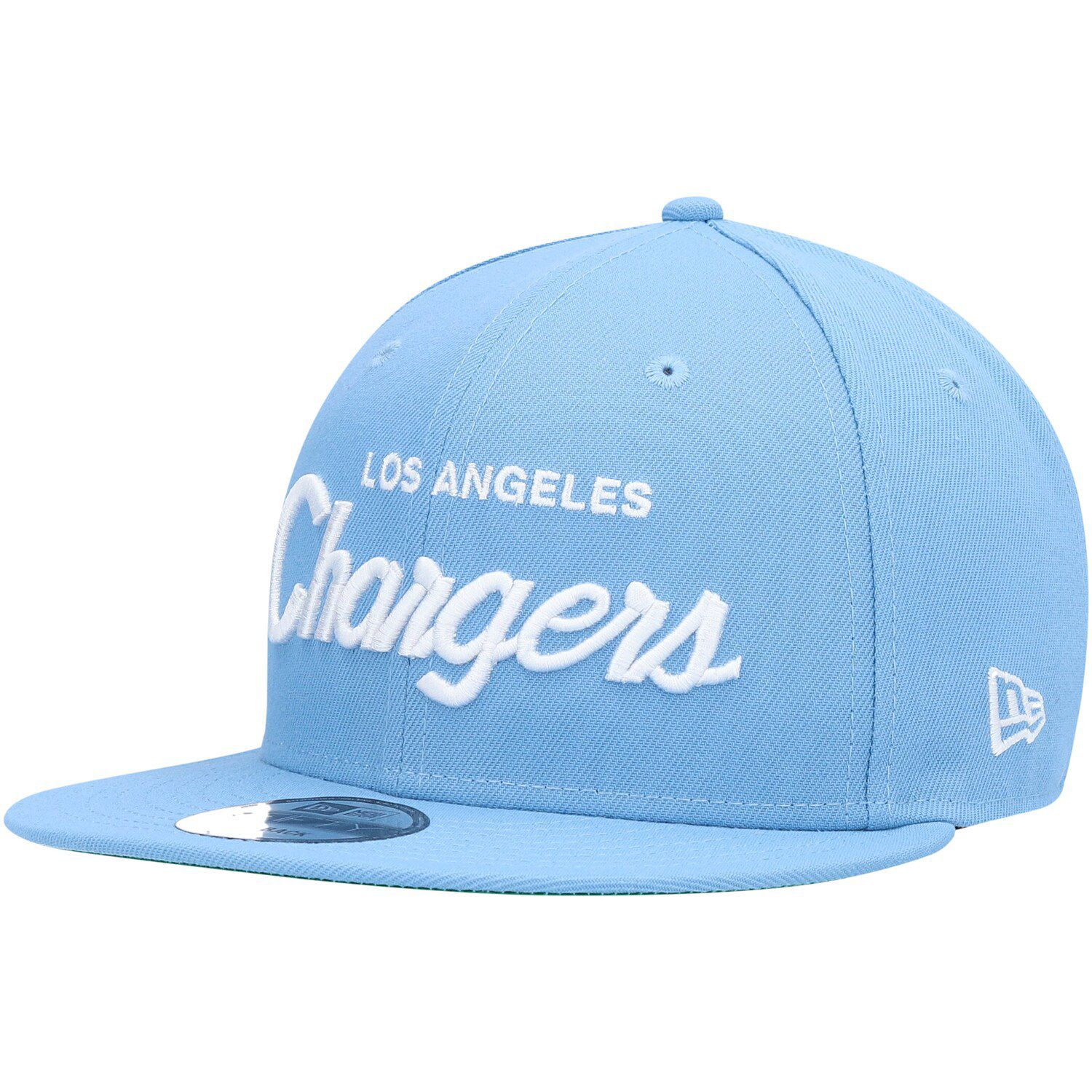 Men's New Era Powder Blue Los Angeles Chargers Lips 59FIFTY Fitted Hat