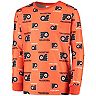 Youth Orange Philadelphia Flyers Allover Print Long Sleeve T-Shirt and Pants Sleep Set