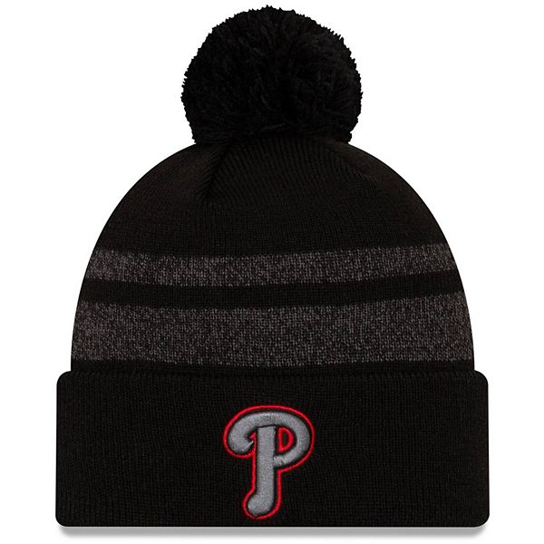 Men's New Era Black Philadelphia Phillies Dispatch Cuffed Knit Hat