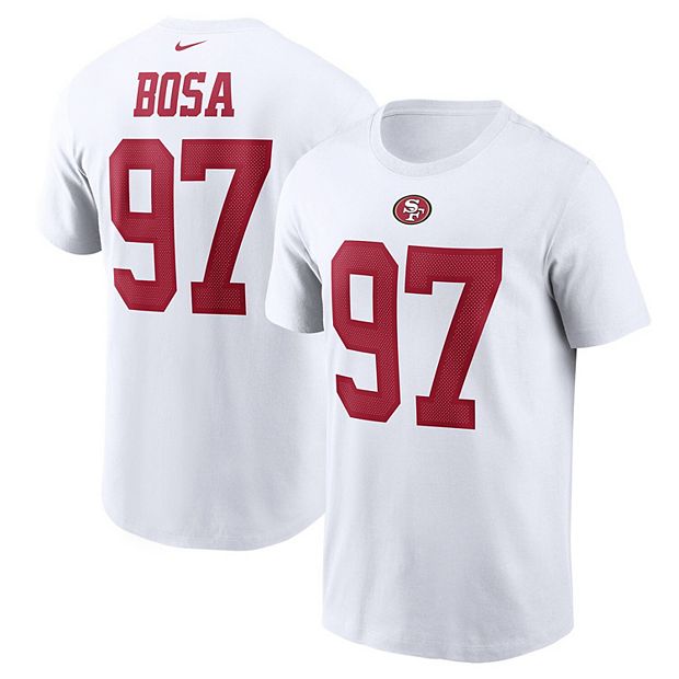 Men's Nike Nick Bosa White San Francisco 49ers Name & Number T-Shirt