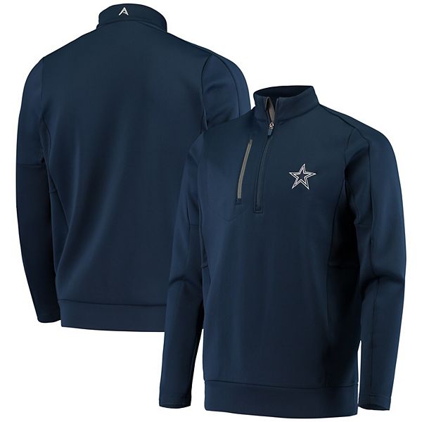 Men's Antigua Navy/Gray Boston Red Sox Big & Tall Generation Quarter-Zip  Pullover Jacket 