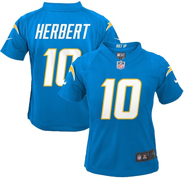 Infant Nike Justin Herbert Powder Blue Los Angeles Chargers Game