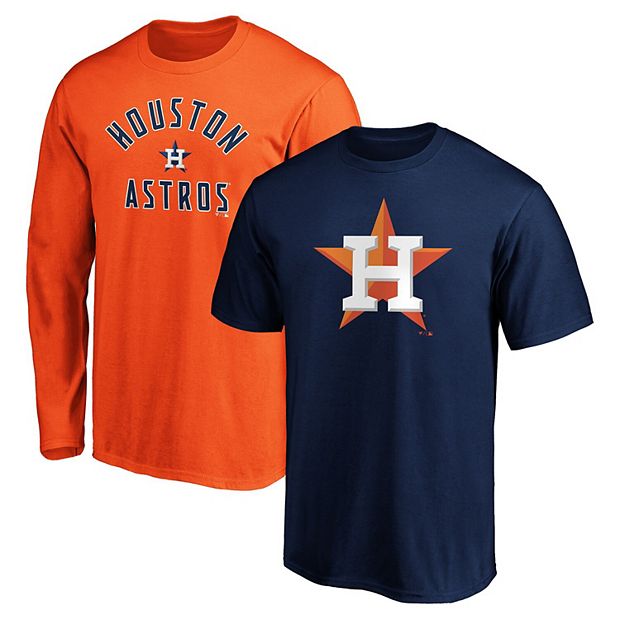 Men's Fanatics Branded Navy/Orange Houston Astros T-Shirt Combo Pack