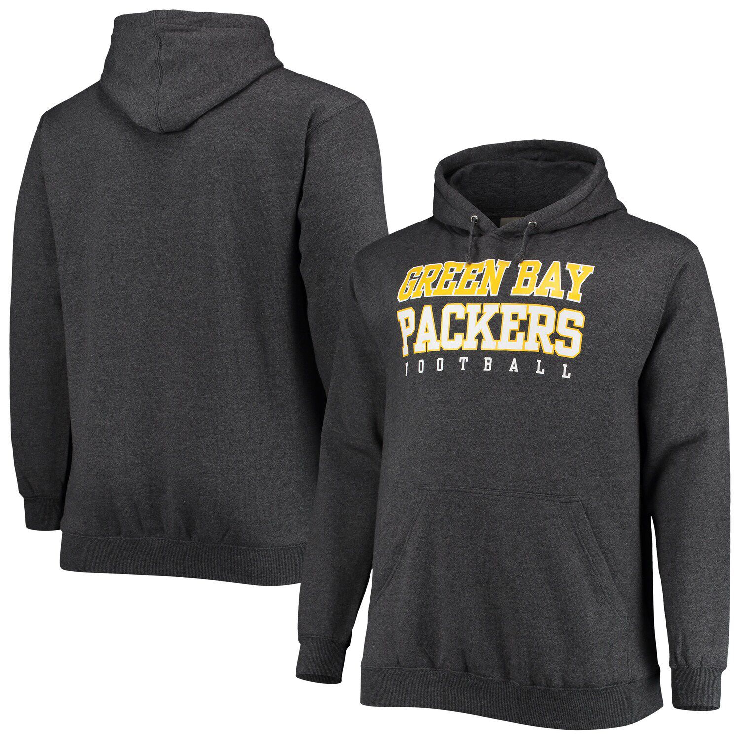 Green Bay Packers '47 Gridiron Lace-Up Pullover Hoodie - Heather Gray