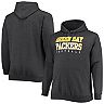 Men's Fanatics Branded Heathered Charcoal Green Bay Packers Big & Tall Practice Pullover Hoodie