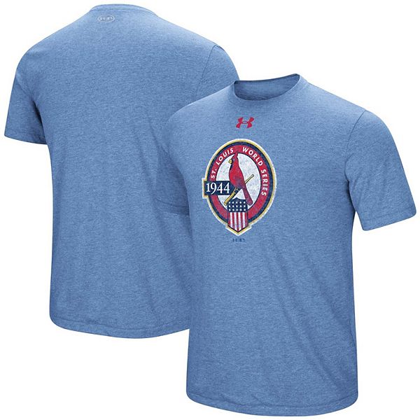 Men's Under Armour Blue St. Louis Cardinals Signature Tri-Blend Performance  T-Shirt