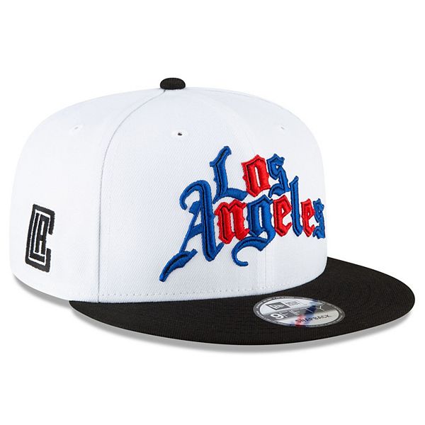 New Era LA Clippers White/Black Back Half 9FIFTY Snapback Hat