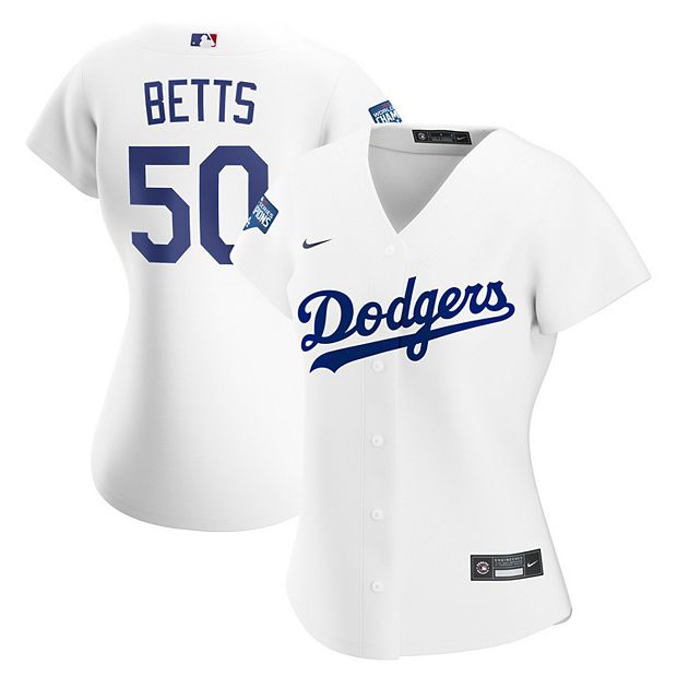 Women's Nike Mookie Betts White Los Angeles Dodgers 2020 World Series  Champions Home Replica Player Jersey