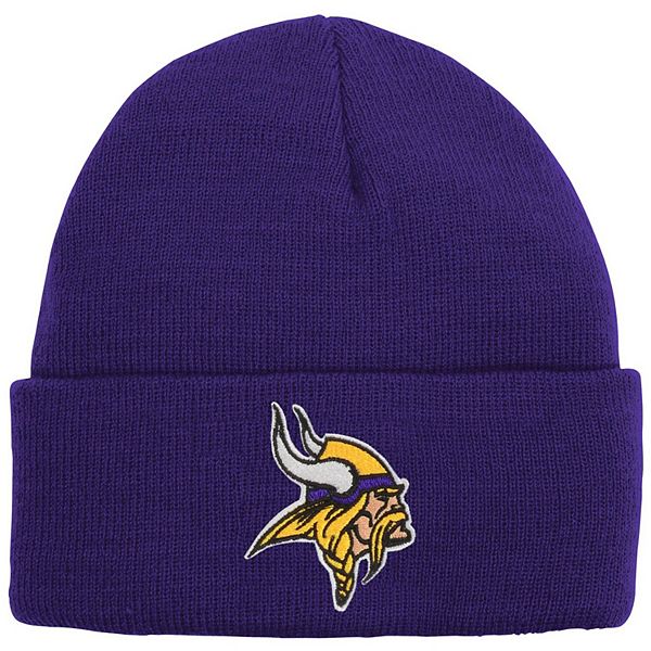 Minnesota Vikings Fanatics Branded Women's Fundamentals Cuffed Knit Hat  with Pom - Purple