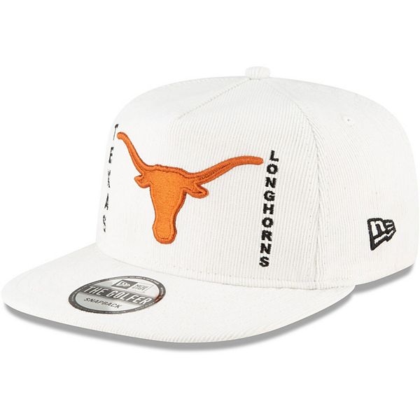 Men's New Era White Texas Longhorns Column Cord Golfer Snapback Hat