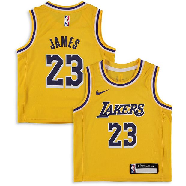  Nike Lebron James Los Angeles Lakers Gold Kid's Icon