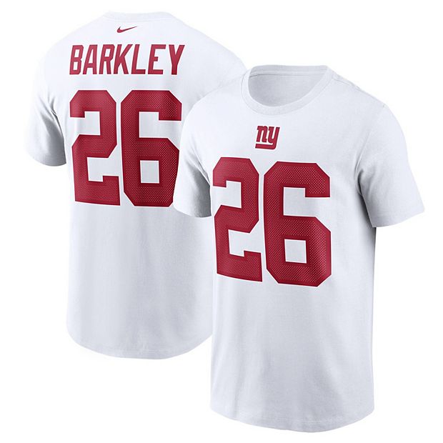 Men's Nike Saquon Barkley White New York Giants Name & Number T-Shirt