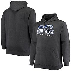 Starter Heather Charcoal/Red New York Giants Extreme Pullover Hoodie Gray