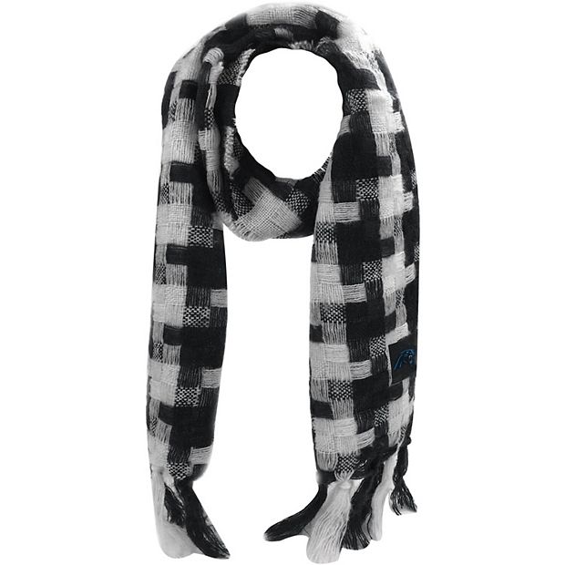 Women's FOCO Carolina Panthers Checkered Woven Blanket Scarf