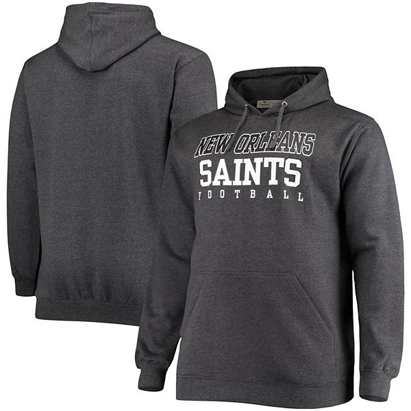 New Orleans Saints Fanatics Branded Big & Tall Practice Long Sleeve T-Shirt  - Heathered Gray