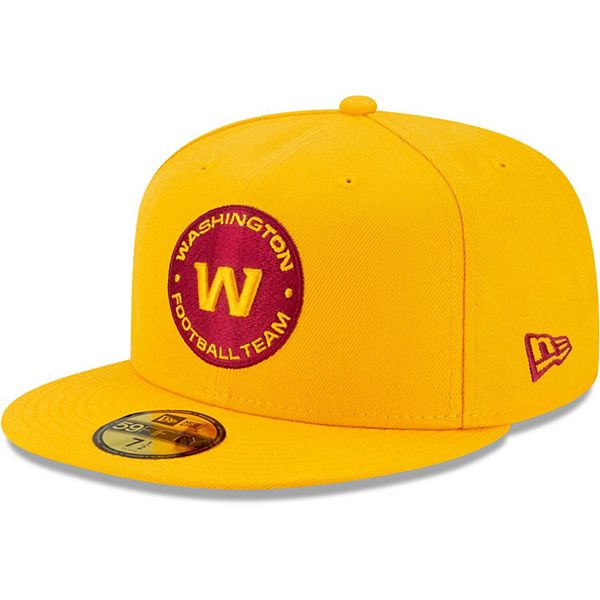 Men S New Era Gold Washington Football Team Alternate Logo Essential 59fifty Fitted Hat