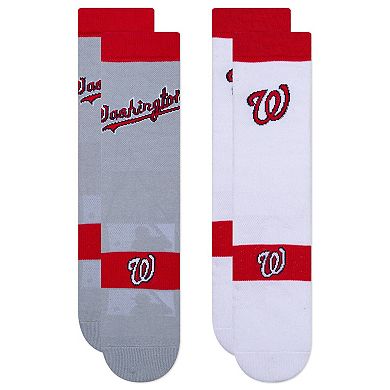 Washington Nationals Two-Pack Home & Away Uniform Crew Socks