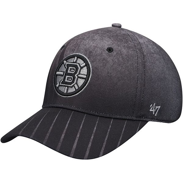 Men's '47 Black Boston Bruins Dark Haze Team Solo Flex Hat