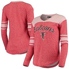 Women's Fanatics Branded Red/Black Atlanta Falcons Ombre Long Sleeve T-Shirt