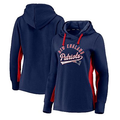 Women s Fanatics Branded Navy Red New England Patriots Game Ready Pullover Hoodie